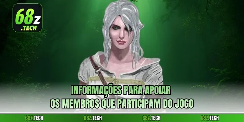 Informações para apoiar os membros que participam do jogo